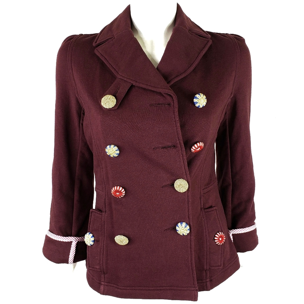 Shimmering Waltz Embroidered Jacket Military Boho